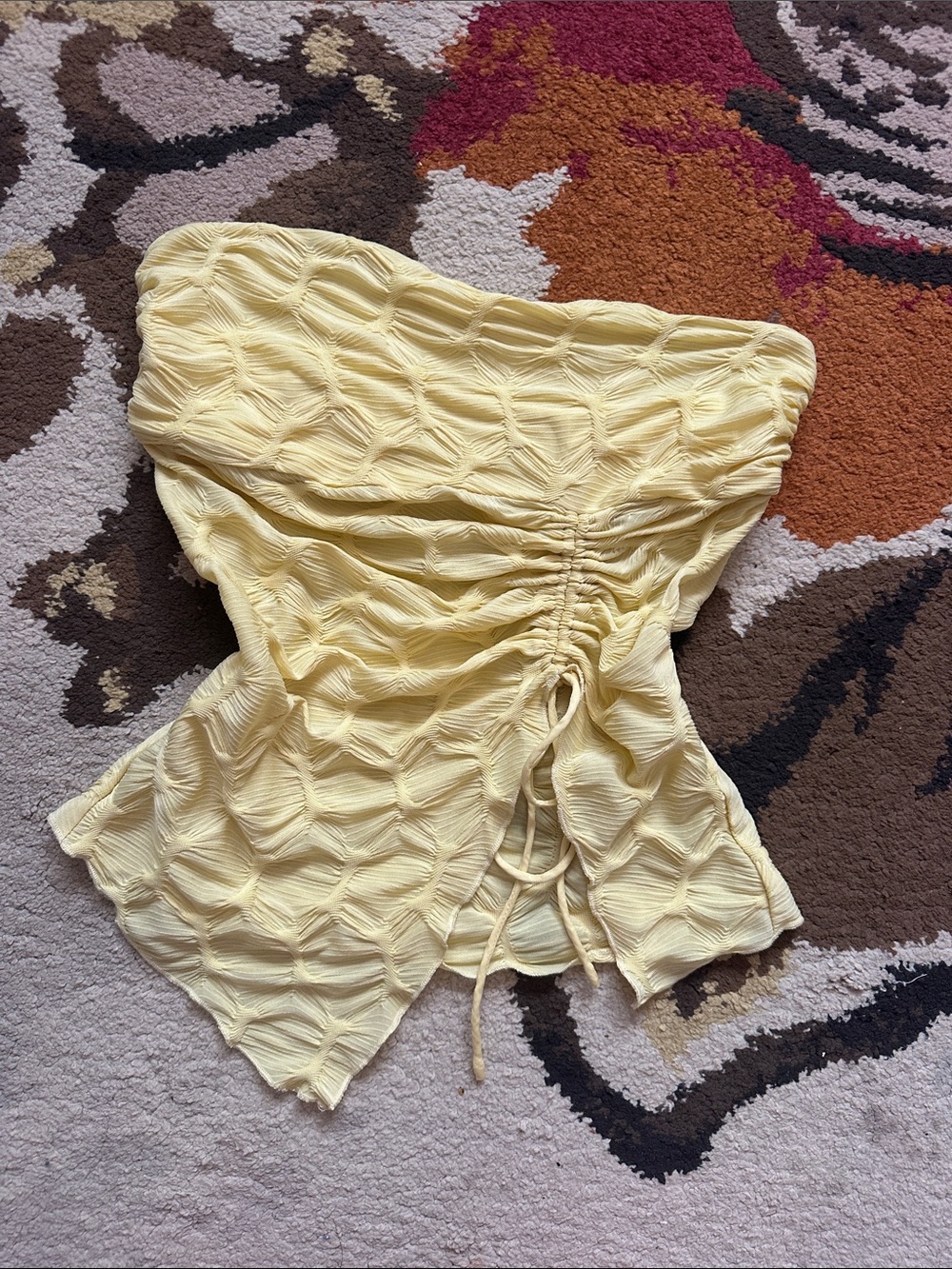Silence + Noise Urban Outfitters Butter Yellow Textured Tube Top | Size Small